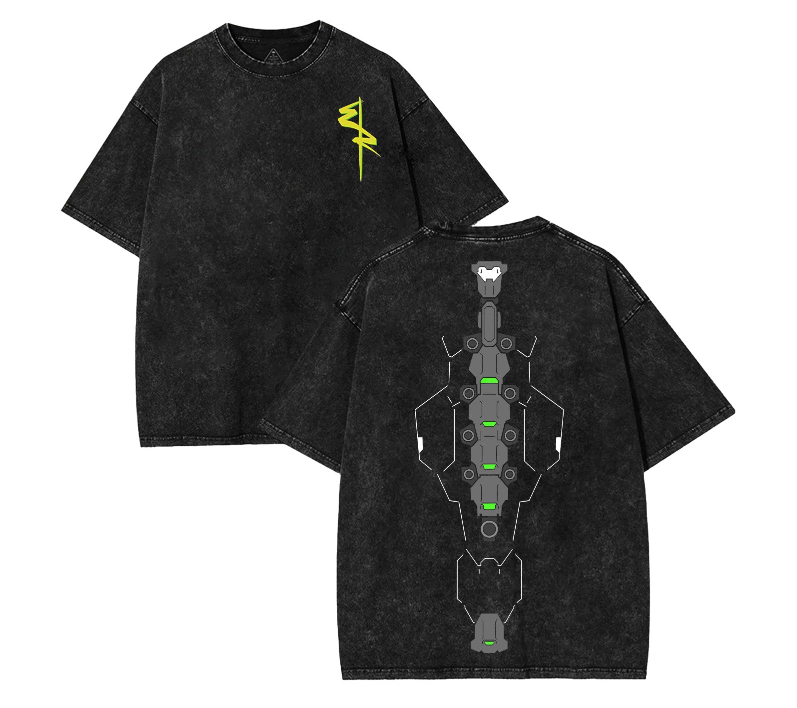 Edgerunner Sandevistan Cyberware Unisex Acid Washed Tshirt [TPR]